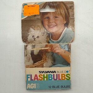Sylvania Blue Dot AG1B Flashbulbs 12 Count Vintage‎ Camera Accessory